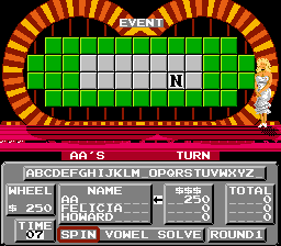 Wheel of Fortune Family Edition gameplay screenshot
